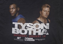 Vintage 1999 Mike Tyson vs Francois Botha MGM Grand Boxing T-Shirt Black XL