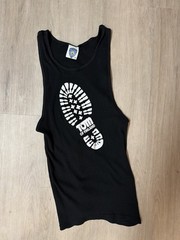 Tom of Finland Men’s Black Graphic Print Logo Tank Top Scoop Neck Sleeveless XL
