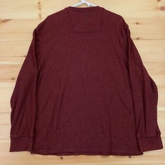 GH Bass T Shirt Mens XXL Long Sleeve Thick Fabric Purple Solid Sleep Shirt