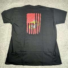 USMC Flag Shredded EGA Logo Design Men’s T-Shirt Black 2XL New US Marine Corps