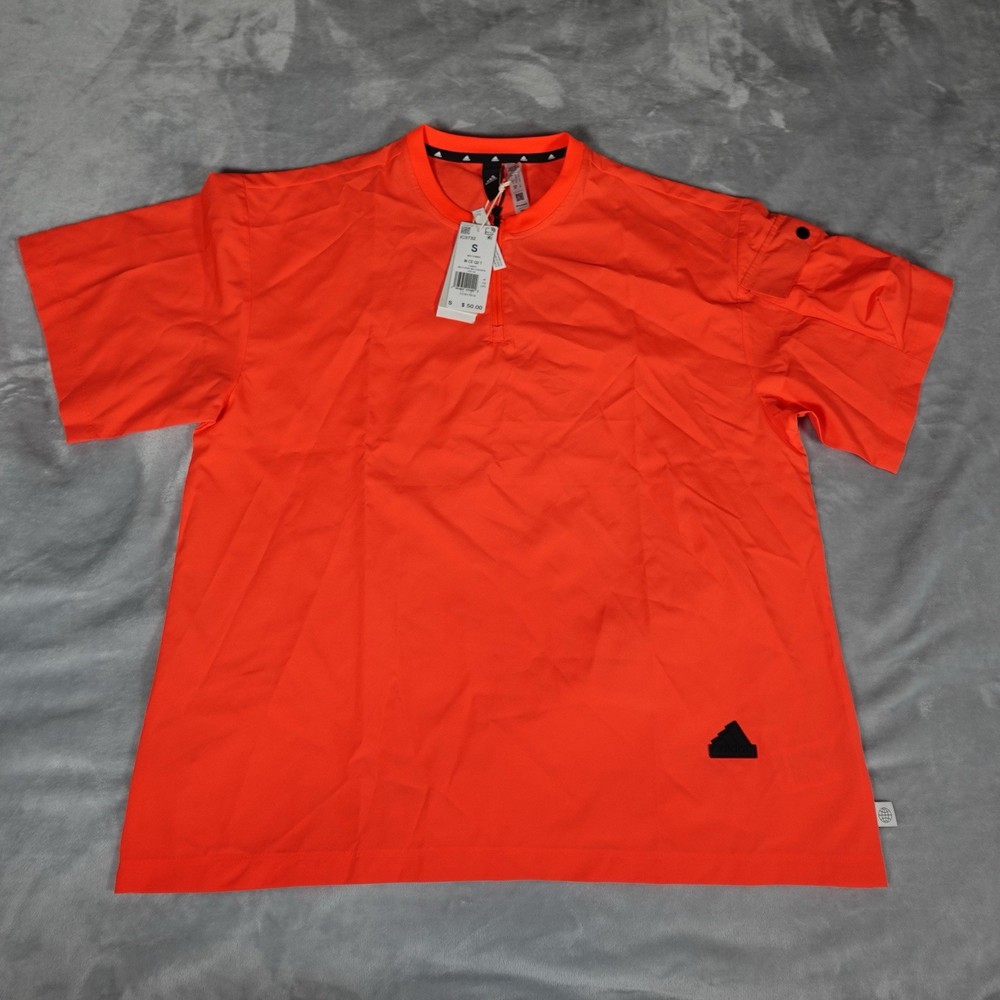 Adidas 1/4 Zip City Escape T Shirt Mens S Oversized Relaxed New With Defect!