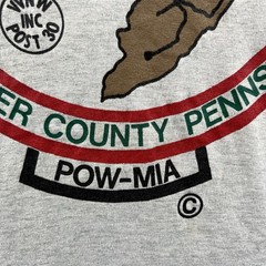 Vintage Vietnam Veterans Shirt Mens XL Gray Single Stitch POW MIA Screen Stars