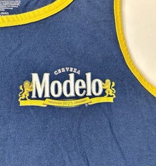 1925 Modelo Cerveza Tank Top Mexican Beer Shirt Double Sided Print Sz 2XL 50/52