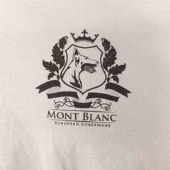 European Dobermans T Shirt Mens Size Large White Mont Blanc Dog Lover