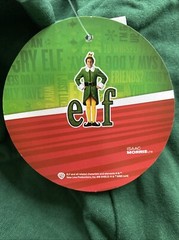 New Elf Raised By Elves Buddy Will Ferrell Mens Christmas T-Shirt Med Green