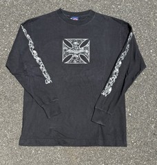 Vintage Y2K Bullhead Skull Goth 90s Men’s Skate T-Shirt Medium West Coast JNCO