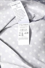 DOLCE & GABBANA T-shirt Gray Polka Dot Pin-Up Print Crew Neck IT48/US38/M 420usd