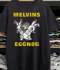 Melvins Eggnog rock tour short sleeve black color classic shirt reprint VK11141