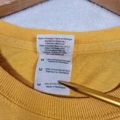 Vintage Rat On Bike T-Shirt Gildan Heavy Cottton Big Logo Graffiti Yellow Size M