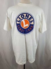 Vintage Lionel Trains Since 1900 T-Shirt Mens XL Crew White Crew Cotton Logo USA