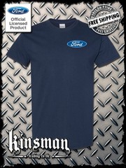 Ford Classic Blue Logo Crest T-Shirt – F150 Mustang – Official Licensed Product