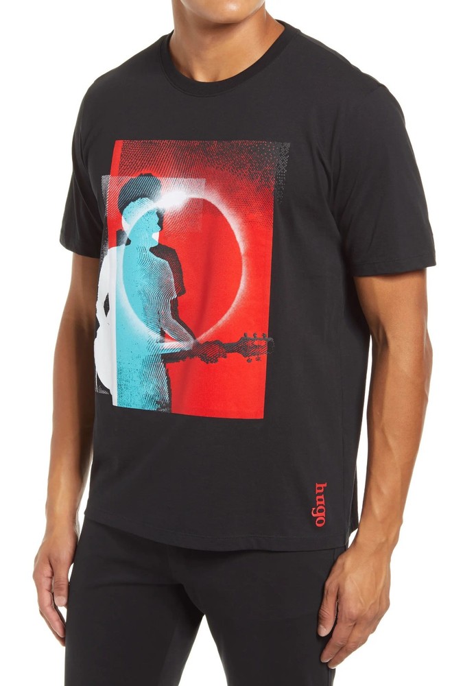 HUGO BOSS REGULAR Fit Black DREEN Cotton mens T-shirt MEDIUM