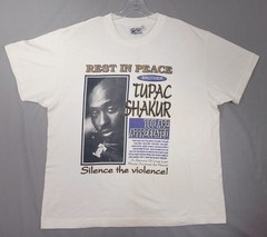 Vintage Double-Sided Tupac 2Pac T-Shirt Memorial In Memory 1996 90s Men’s XL
