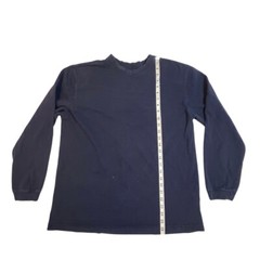T Shirt Mens Large Blue Long Sleeve Crewneck Taint Work Outdoor Uniform Shirt