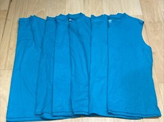 (Lot 6x) ATHLETIC WORKS DRIWORKS COOL TURQUOISE TRI BLEND MUSCLE Tank Sz M Tee