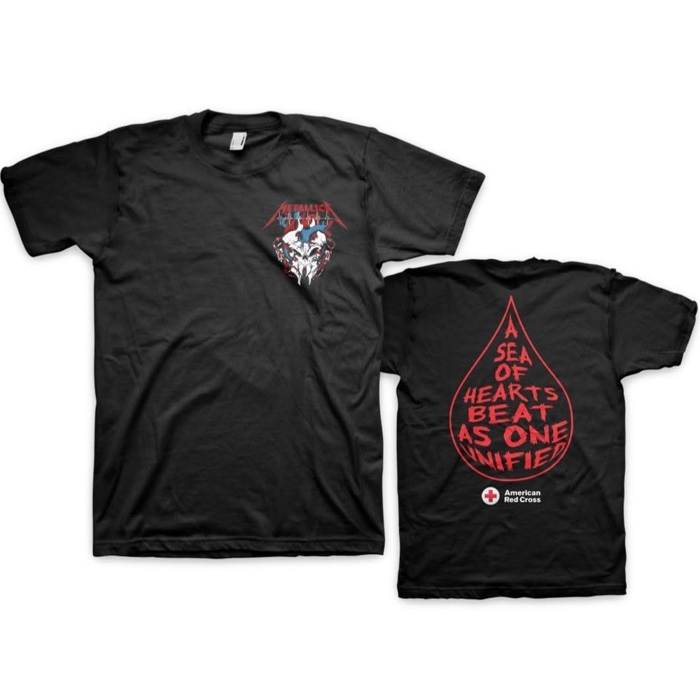 American Red Cross x Metallica A Sea of Hearts Beat as One Unified XL T-Shirt