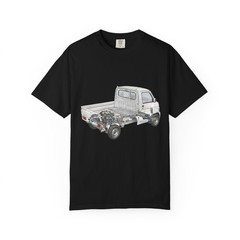 Honda Acty Kei Truck T-Shirt – Mechanical Cutaway Art, Garment Dyed Tee