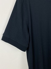 ALFANI Polo Men’s Medium Stretch Textured Stripe Jacquard Sweater Black New