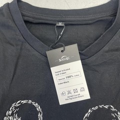 SOOOEC Shirt Mens Medium Black Sound Activated LED Panda Graphic Tee Novelty
