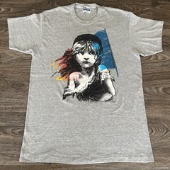 VTG 1986 Les Miserables Sz L Theater Musical Double Sided 80s Promo Tshirt / CD
