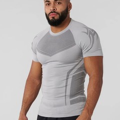 Men Short Sleeve Compression Shirts Quick Dry Fitness Cycling Running T-Shirt Wo