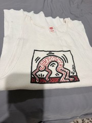 Authentic Men’s White Keith hating art show t shirt