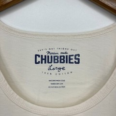 Chubbies Tank Top Men’s Size L White Cream Fourth of July 4th USA Cotton New NWT