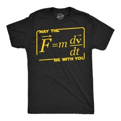 Mens Funny T Shirts May The Force Equation Be With You Sarcastic Graphic Novelty
