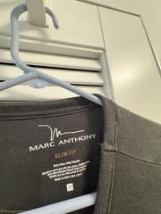 Marc Anthony Men’s Medium Slim Fit Heathered Dark Gray Long Sleeve T Shirt