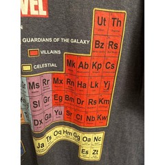 Marvel Periodic Table Graphic T Shirt Mens 2XL Blue Port & Company Superhero Tee
