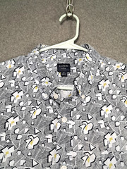 J Crew Flex Button Down Short Slv Shirts Lot of 2 Geometric & Floral Patterns XL