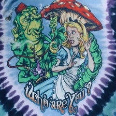 Liquid Blue Alice In Wonderland Shirt Mens Large Tie Dye Graphic Psychedelic Tee