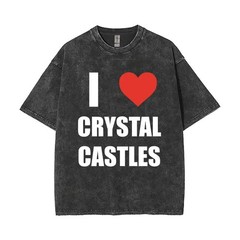 Crystal Castles T-Shirts Graphic Print Washed 100% Cotton Tees