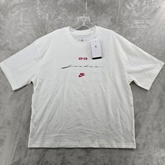 Jordan T-Shirt Mens Medium White Nike Script Jumpman 23 Graphic Short Sleeve