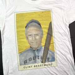 Routine Baseball Clint Eastwood Beastwood Trading Card Graphic White T-Shirt M