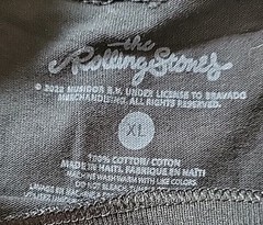 Spencer’s The Rolling Stones Black Embroidered T Shirt Adults Size X-Large New