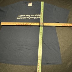 Now and Zen XL Dk Blue Shirt Let Me Drop Everything 100% Cotton Preshrunk w Tag