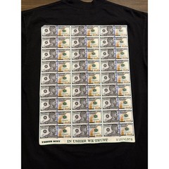 Usher Ushbucks Long Sleeve Shirt Mens M Black Thick Front Back Money Graphic