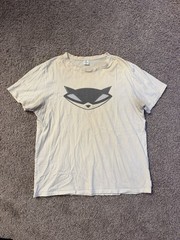 Vintage PlayStation Sly Cooper Beige Logo Video Game Promo T-shirt Mens Large L