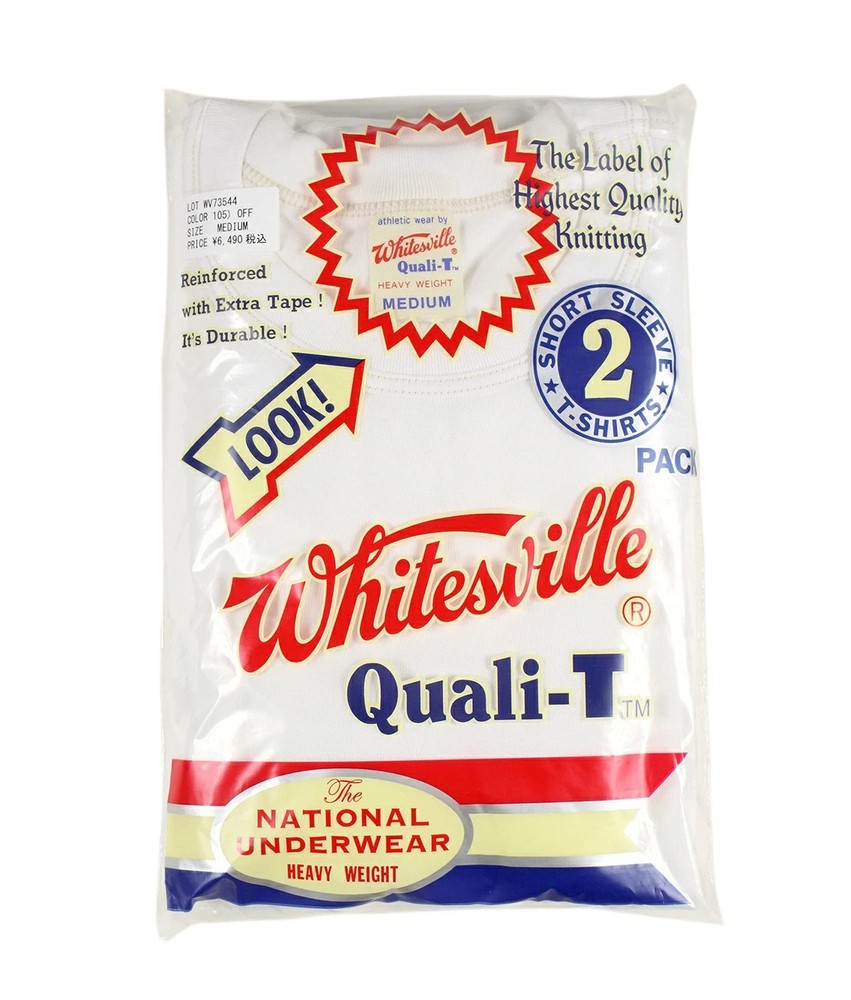 WHITESVILLE 2 PACK T-SHIRT OFF WHITE WV73544 Made in Japan