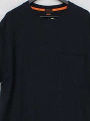 Boss Men’s T-Shirt XXL Blue Cotton with Polyamide, Elastane Basic