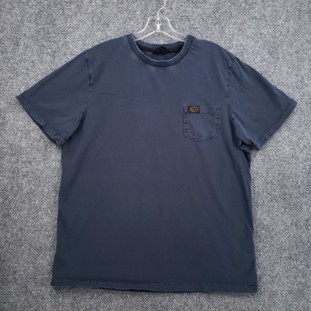 Superdry T Shirt Mens 2XL XXL Blue Short Sleeve Crew Neck Pull on Workwear Tee