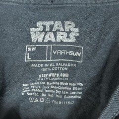 FifthSun Star Wars Lord Darth Vader Retro Spellout Shirt Mens Large Tee Black