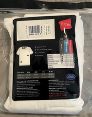 Hanes TagLess T-shirt, 100% Comfort Cotton Original Fit, White Medium New