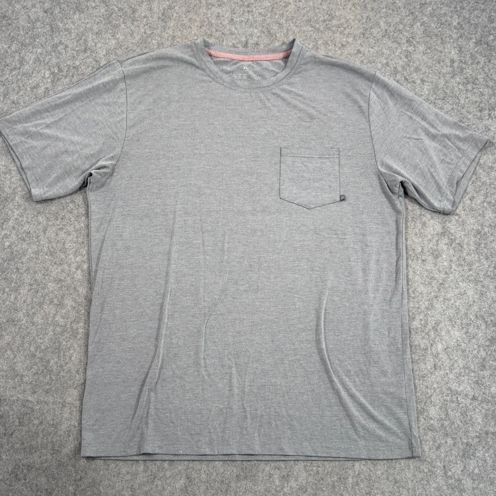 Free Fly Heather Gray Bamboo Short Sleeve Pocket Tee T-Shirt Men’s Size XL