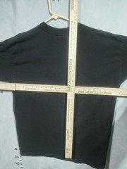 Fashion Gear Shirt Mens XL Black Geometric Pleated Crew Neck Cotton Jersey