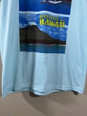 VTG beautiful Hawaii sportswear blue sz L single stitch t shirts made in USA