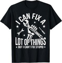 I Can Fix A Lot of Things But I Can’t Fix Stupid Fathers Day T-Shirt