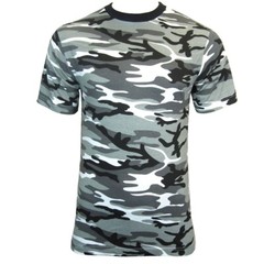 Urban Camo T-Shirt – 100% Cotton Army Military Camouflage Top – Up To 4XL – New