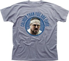 Big Lebowski Walter Sobchak Calmer than you are Dude grey t-shirt OZ9439